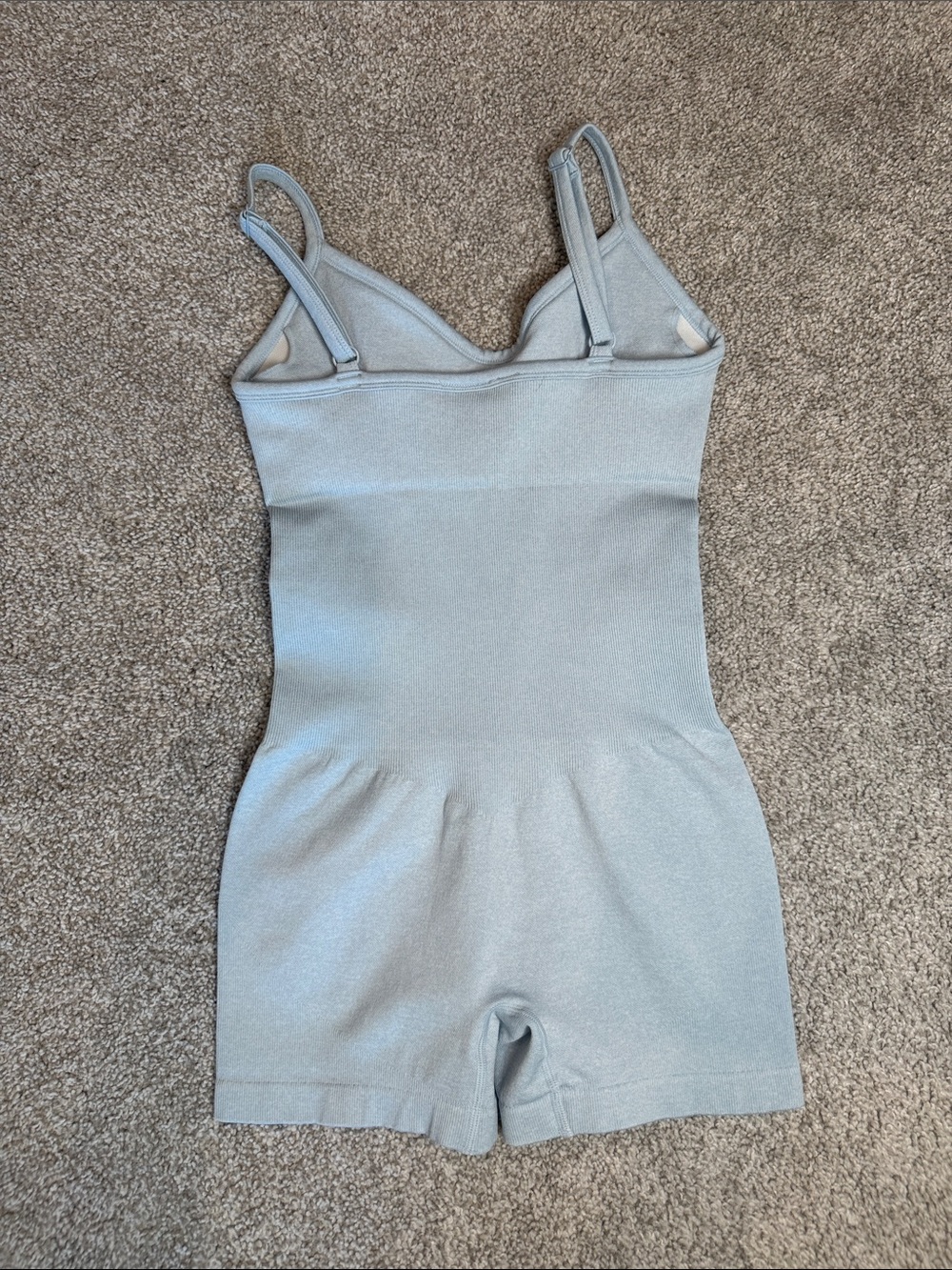 Bo + Tee Light Blue Seamless Romper Bodysuit - Picture 5 of 5